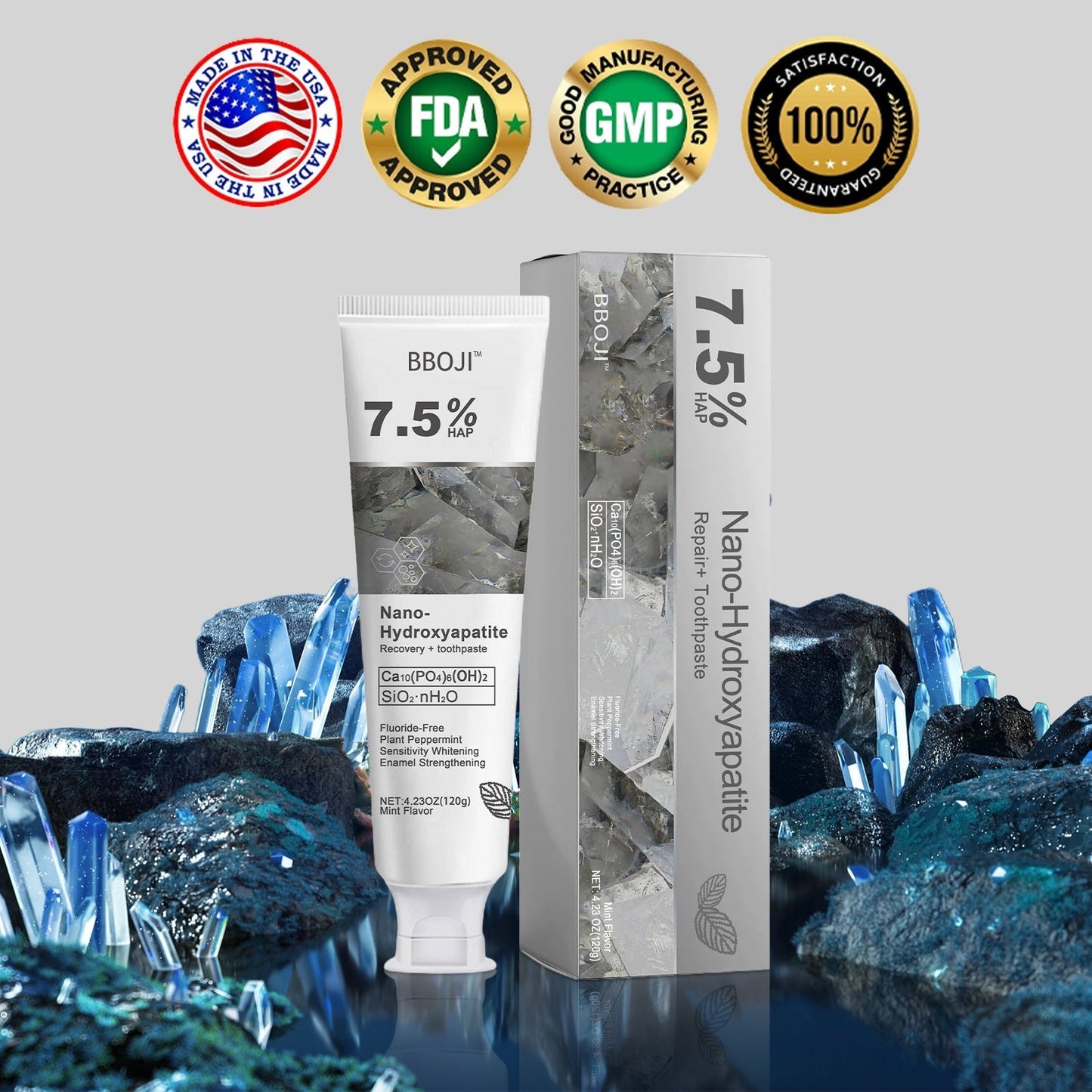 Fluoride-Free Hydroxyapatite Toothpaste - Veluzor