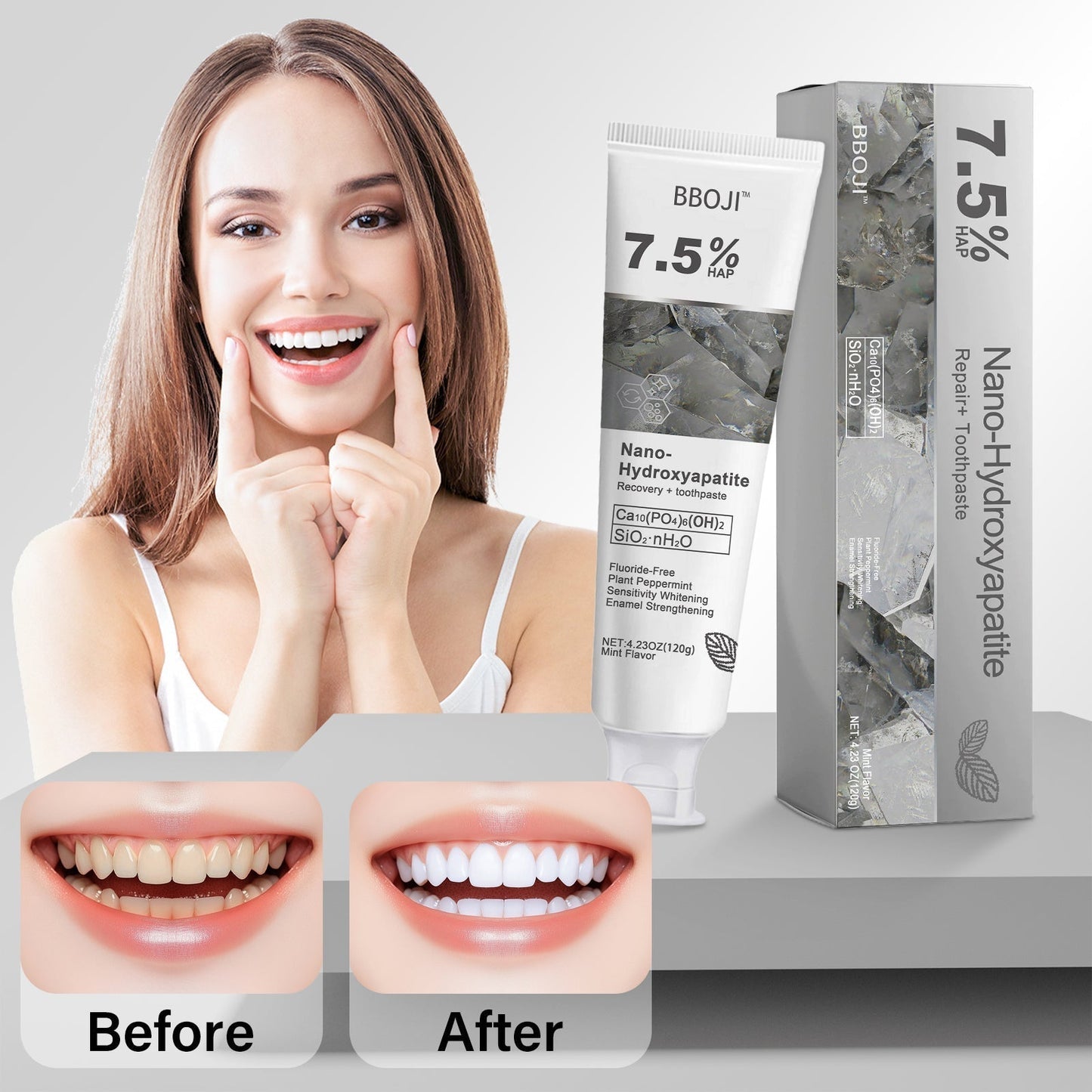 Fluoride-Free Hydroxyapatite Toothpaste - Veluzor